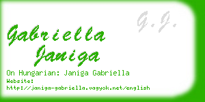 gabriella janiga business card